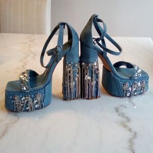 Azalea Wang Spectacular Gem Platform Heels! (New/Authentic)